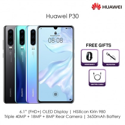 Huawei p30 + 128 GB + Freebies